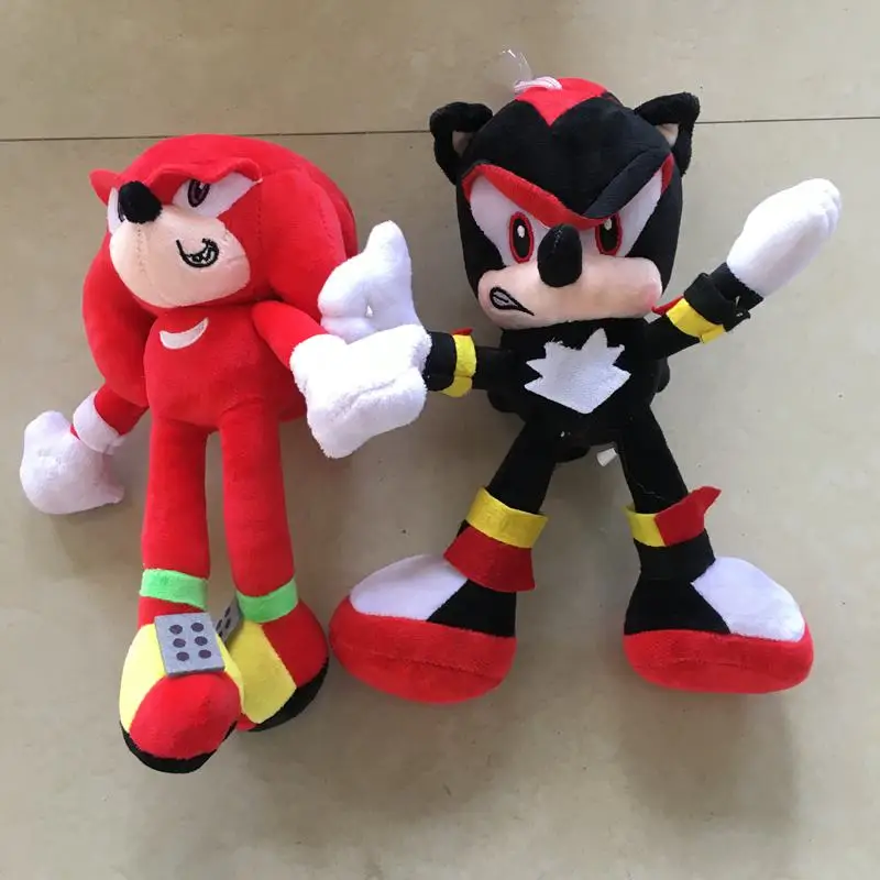 2 шт./компл. 28-30 см Sonic зубная щётка Ежик мягкие Животные плюшевая игрушка - Цвет: black red