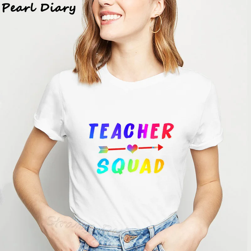 Футболка для учительницы для женщин Harajuku Love Teach, модные женские футболки, одежда для учительницы, Ulzzang, белые футболки с принтом