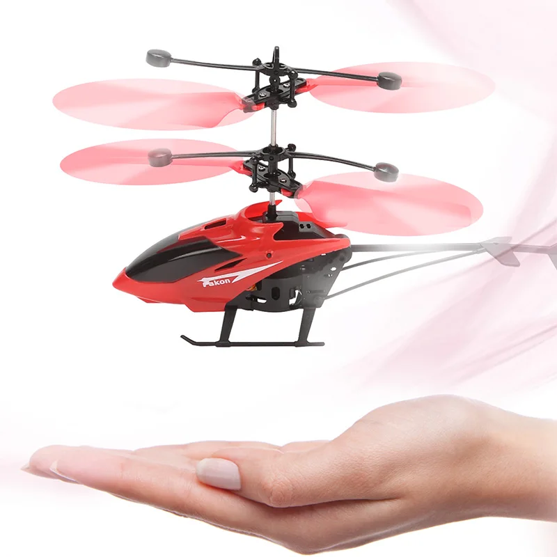 Mini Drone Quadcopter Flying Helicopter Aircraft RC Drone Infrared Induction Dron Remote Control Helicoptero Cartoon Flight Toys