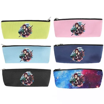 

Anime Ghost Blade Cartoon Print Pen Bag Student Pencil Case Teenage Boy GirlStorage Bag Kids School Supplies Stationery