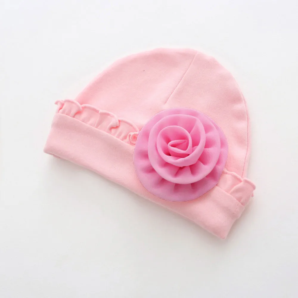  baby hats for girls flower little baby Newborn Baby Girls Infant Toddler Flower Hat Cotton Soft Cap Sping Autumn