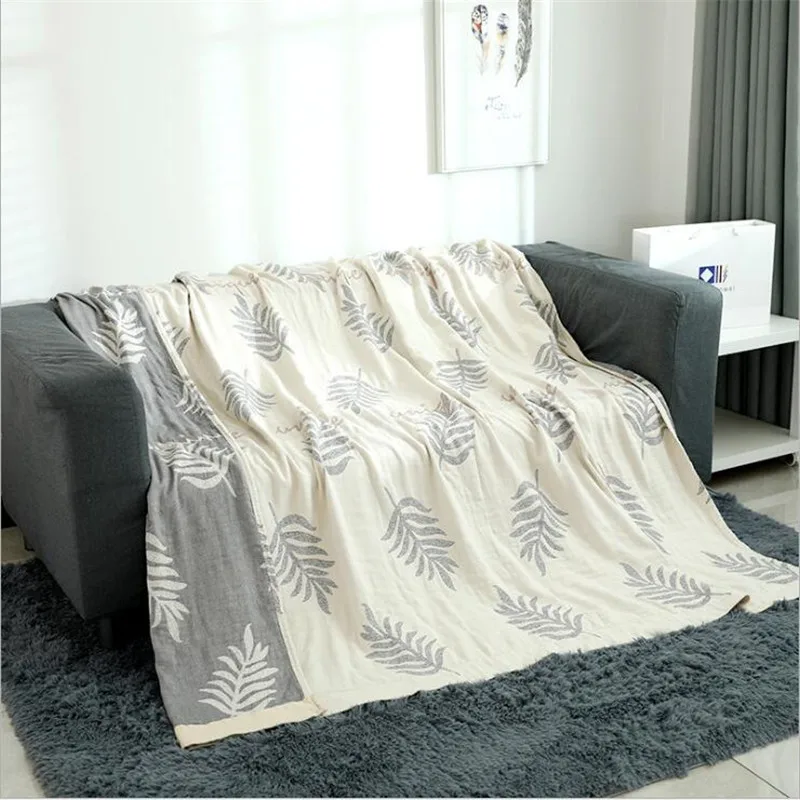

200*230cm High Quality Aircondition Blanket Throw Bamboo Fiber Blankets Bedspreads 4 layer muslin bamboo cotton blanket for Sofa