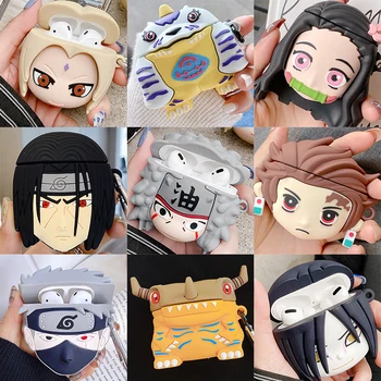 

Japan Anime Naruto Demon Slayer Digimon Adventure Headphone cover for apple airpods 1 2 3 wireless headphone Bag Protective