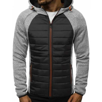 

Men Jacket Autumn Winter Style Light Weight Overcoat Outerwear Warm Polyester Casual Black Men's Jacket chaqueta hombre