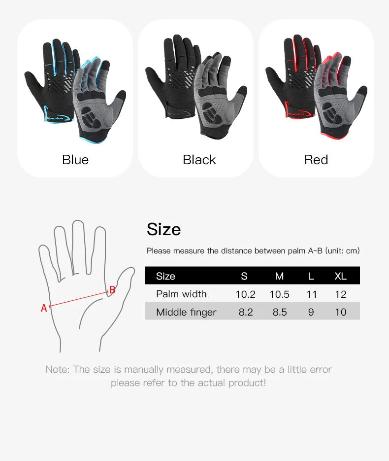 MTB Men's Cycling Gloves Motorcycle Accessories Gloves Guantes Ciclismo Bicycle Touchscreen Breathable Full Finger Bike Gloves 6