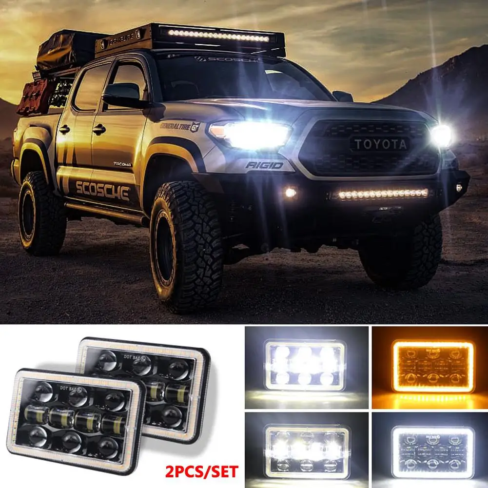 Kuulee 300 Вт 5 дюймов светодиодный фары 4x6 светодиодный море светодиодный фары ближнего света светодиодный фар для джипа Wrangler - Испускаемый цвет: C0019 2PCS