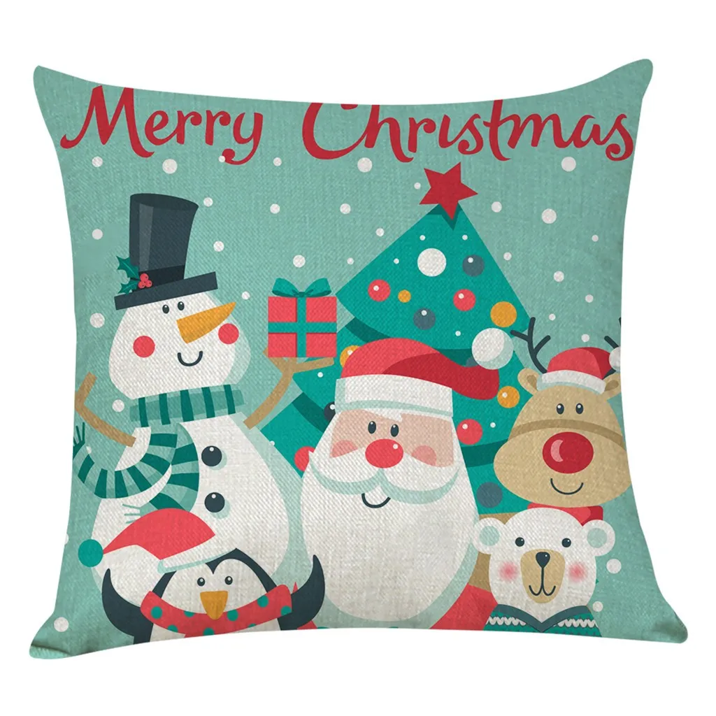 Рождественские наволочки для дома декоративные чехлы на диванную подушку веселая Рождественская Наволочка Диван Подушка наволочки - Color: F
