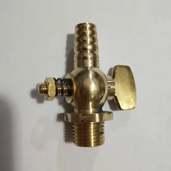 

1/4" 1/2" BSP male Thread to 10mm I/D Hose Barb Brass Drain petcock Shut Off Valve for Fuel Gas Oil Air