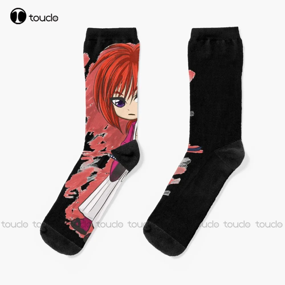 

Chibi Rurouni Pink Socks Slouchy Socks For Women Christmas Gift Custom Unisex Adult Teen Youth Socks Women Men Hd High Quality