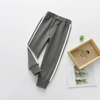 

2019 Autumn New Baby Pants Pop Girl White Striped Pants Kids Pure Cotton Soft Middle Waist Trousers Baby Boy Leggings