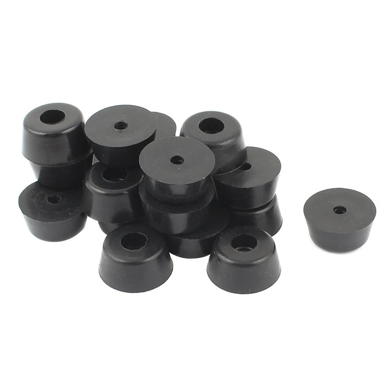 

20Pcs Heathkit Radio Cabinet Case Feet Riser Black Rubber Bumpers