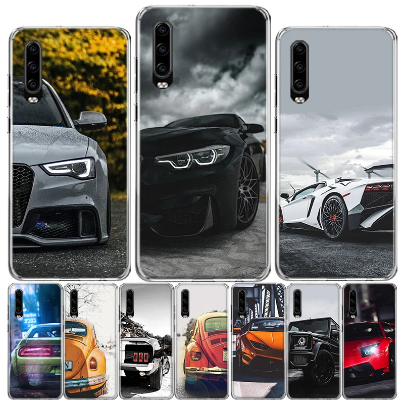 Мужской чехол для телефона с изображением спортивных автомобилей Huawei P40 P30 P20 P10 Mate