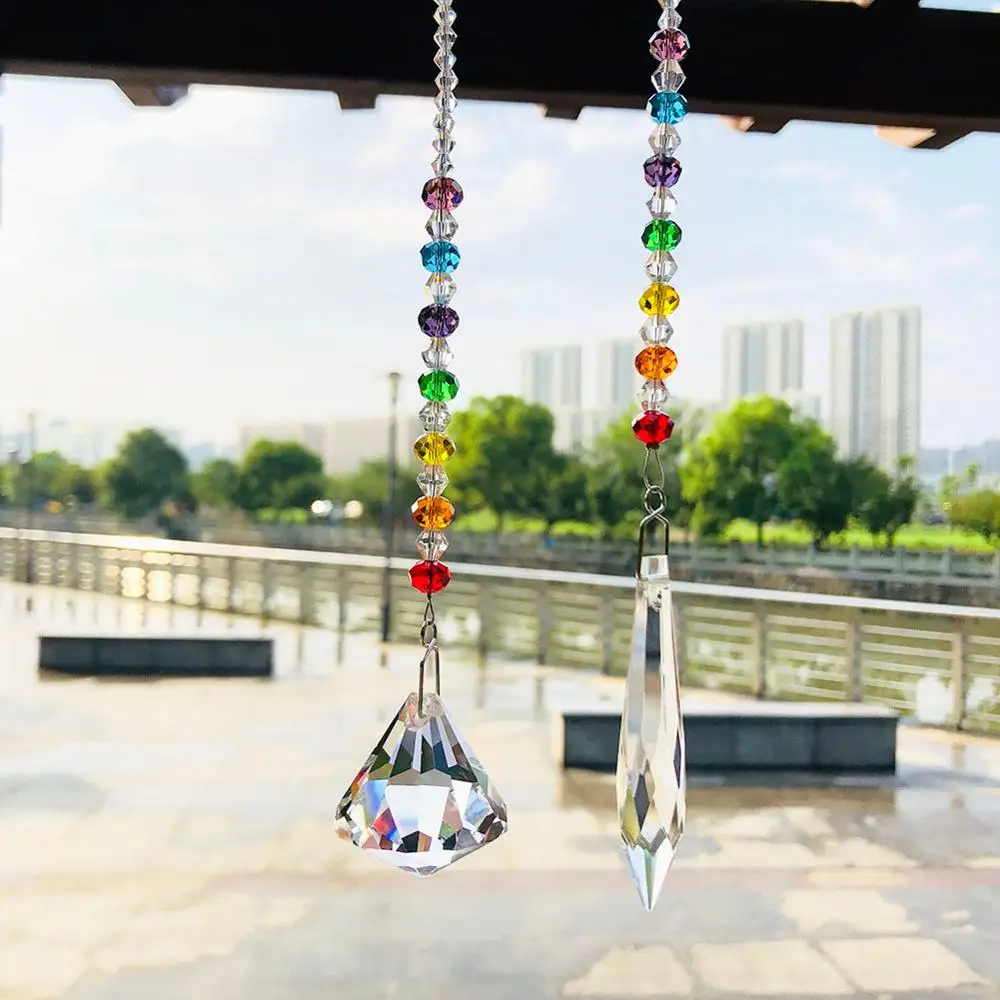 30 мм и 63 мм 2 шт./компл. призм кристаллы Suncatchers Радуга окна шторы чакра от солнца приманок с пятью звездами Бусы Декор для дома