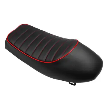 

Motorcycle Vintage Cafe Racer Seat Retro Cafe Saddle Fit For Honda Black & Red