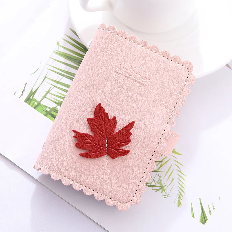 New Fashion and Simplicity Leaves 24 Slots Business Card Case Passport Cover Credit ID Bank Card Holder Wallet For Women