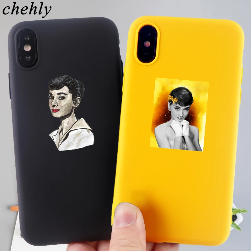 

Sexy Lady Hepburn Phone Case for IPhone 6s 7 8 11 Plus Pro X XS MAX XR Cases Soft Silicone Fitted TPU Back Accessories Covers