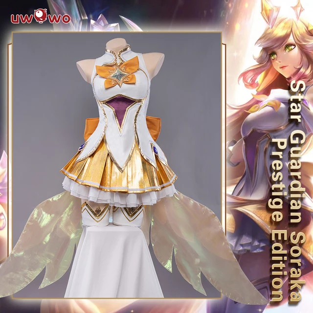 UWOWO Soraka Cosplay Costume Game League of Legends Star Guardian Soraka Prestige Edition Cosplay Outfits Full set
