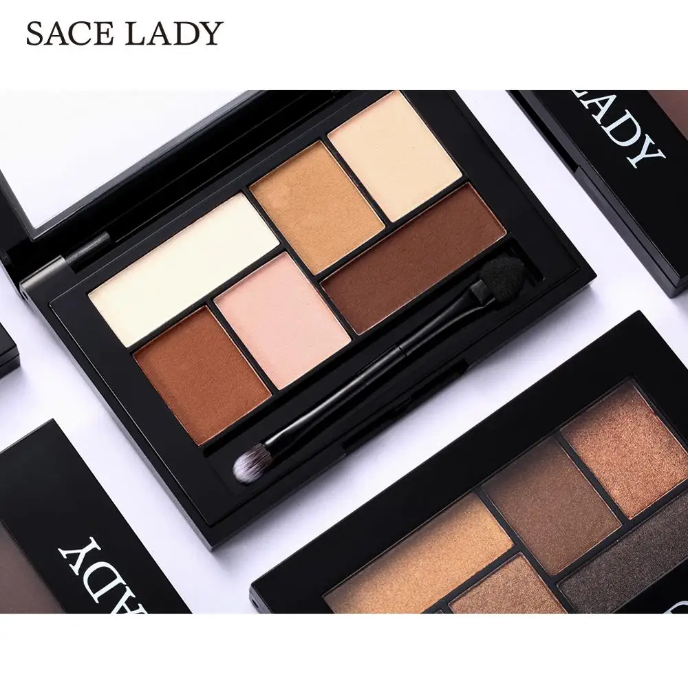 SACE LADY, блестящая палитра теней для век, водостойкая, макияж, пигмент, косметика, 6 цветов, мерцающие тени для век, палитра, матовая, голый макияж