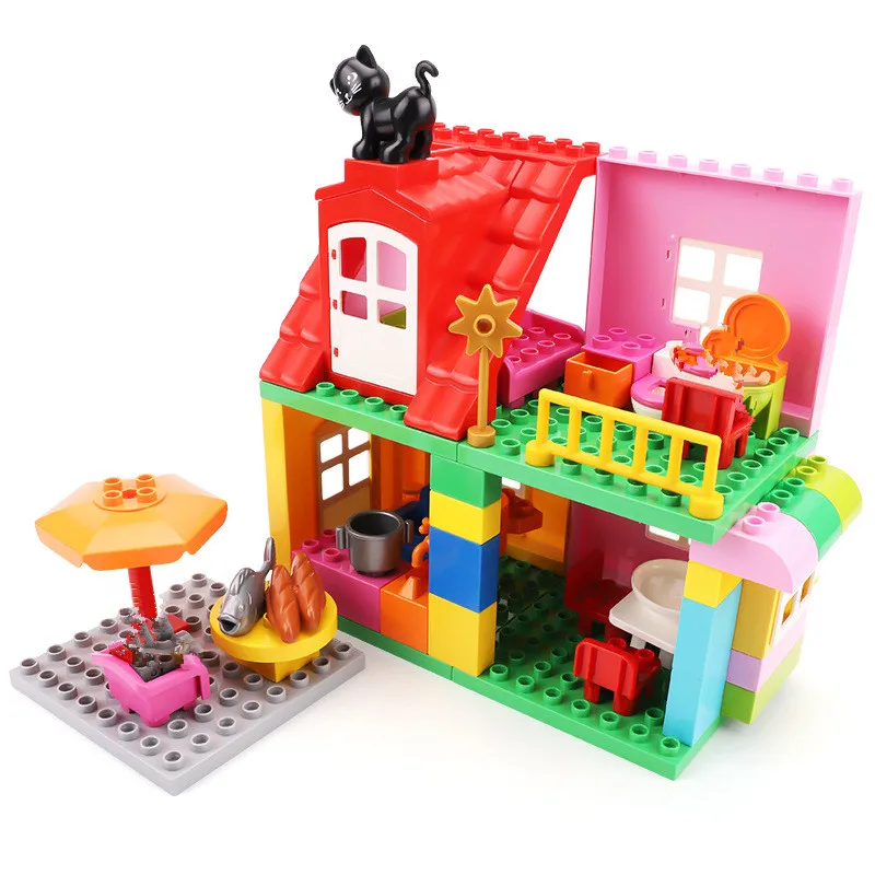Deluxe Dollhouse Building Set for Imaginative Play – Complete with Kitchen, Bedroom, Bathroom, Living Room, and Furniture Accessories