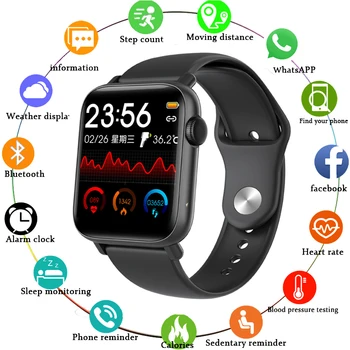 

Bluetooth Smart Watch Heart Rate Monitor Watch Touch Screen Smartwatch 1.54 inch Fitness Tracker Smart Wristband For Android IOS
