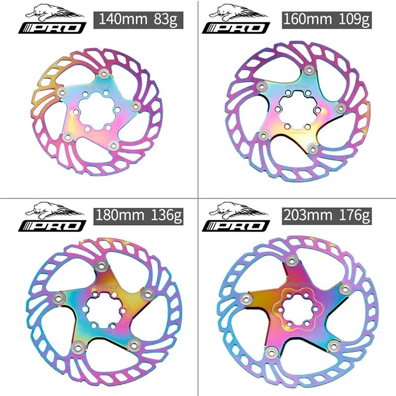 Colorful Floating Disc bike brake Rotor 140/160/180/203mm Six Nail Disc Brake Plate mountain bicycle disc brake bicycle disc brake bike brake rotor mountain bike disc brake