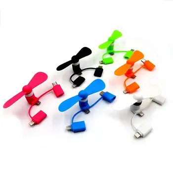 

Mini USB Fan 3 in 1 USB Gadget Portable Fan For Android OTG Micro Type-c For iPhone Electronic Smart Gadgets Small Fan 10pc