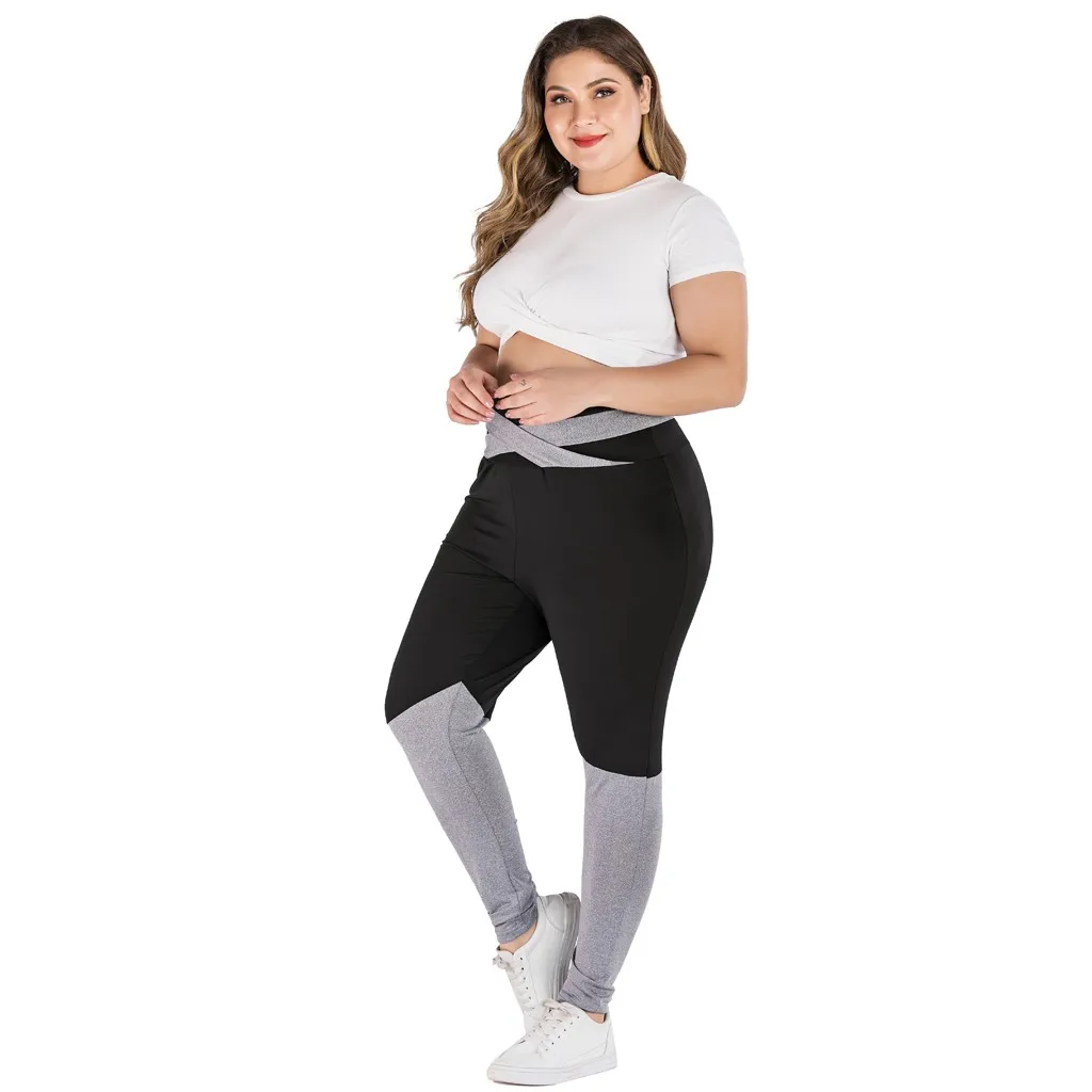 Женские спортивные брюки для фитнеса размера плюс обтягивающие длинные в стиле