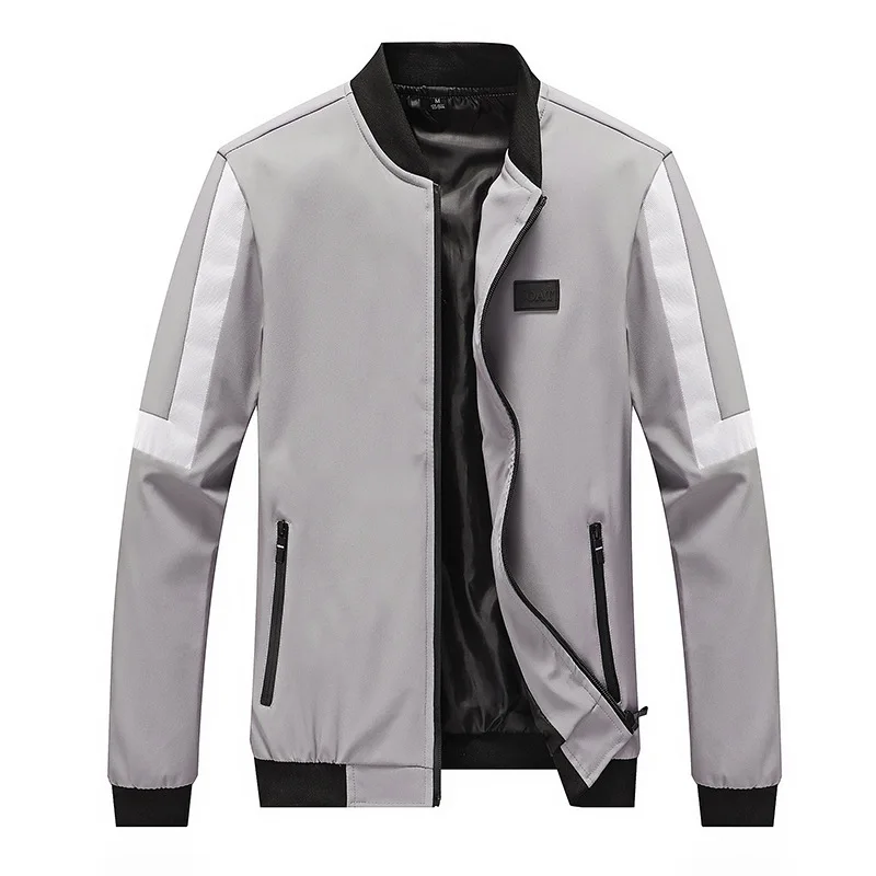 Jacket Men Casual Striped Baseball Jacket Spring Autumn Fashion Slim Fit Men Jacket Thin Jackets Brand Casual Coat