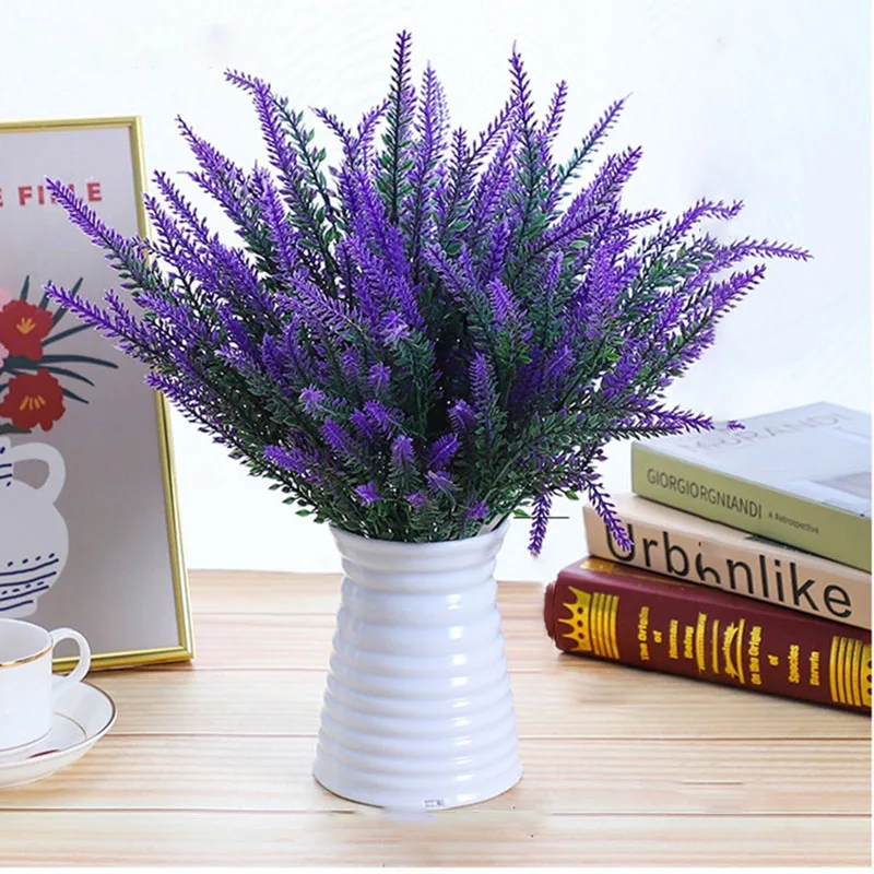 Romantic Purple Lavender Home Decoration Accessories Vase Decoration For Home Grain Fake Plant Artificial High Quality Flowers