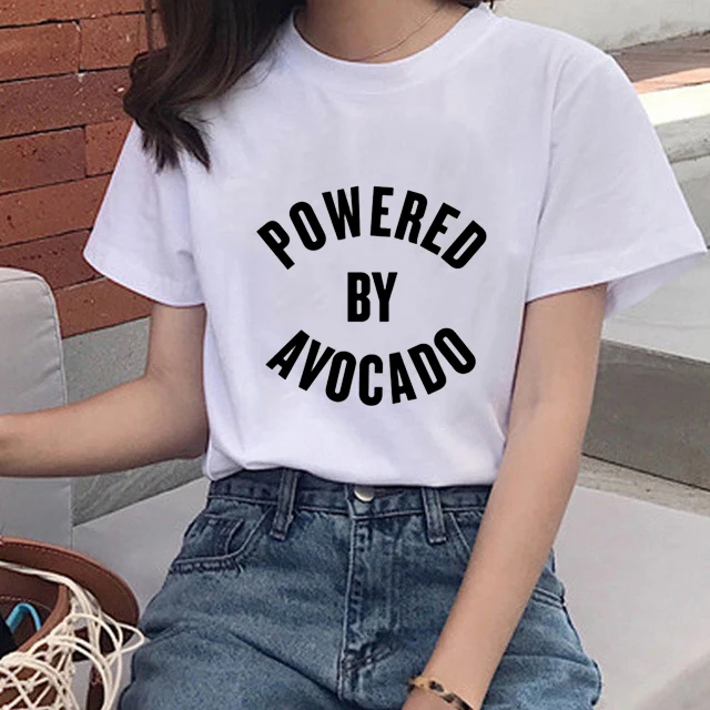 Летняя Новинка женская футболка с принтом авокадо уличная коротким рукавом и