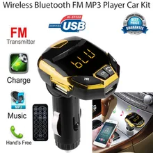 Bluetooth передатчик автомобильный комплект MP3 FM передатчик модулятор автомобильное зарядное устройство двойной USB с светодиодный решетчатый экран MP3 музыкальный плеер