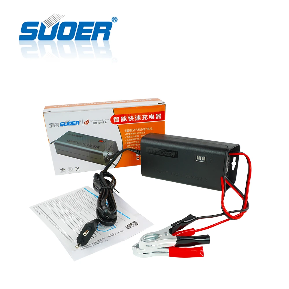 Suoer【 Батарея зарядное устройство применение 】 12V 5A Смарт для быстрой Зарядное