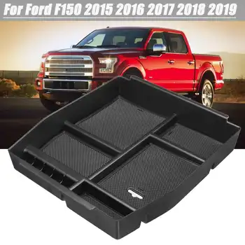 

Car Center Console Armrest Storage Box Case Tray Organizer With Gasket Cover For Ford Raptor F150 2015 2016 2017 2018 2019