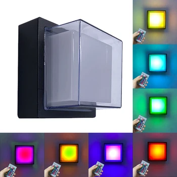 

AC85-265V 5W LEDs Wall Mounted Light Night Lamp with Remote Controller IP65 Water Resistance for Corridor Pathway Bedroom Deco