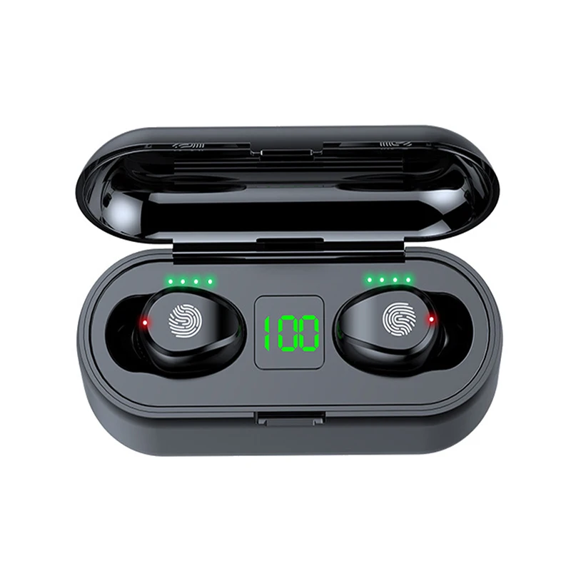 Matte bluetooth 5.0 earphone F9 sport Touch Control wireless super mini earbuds for all phone | Электроника