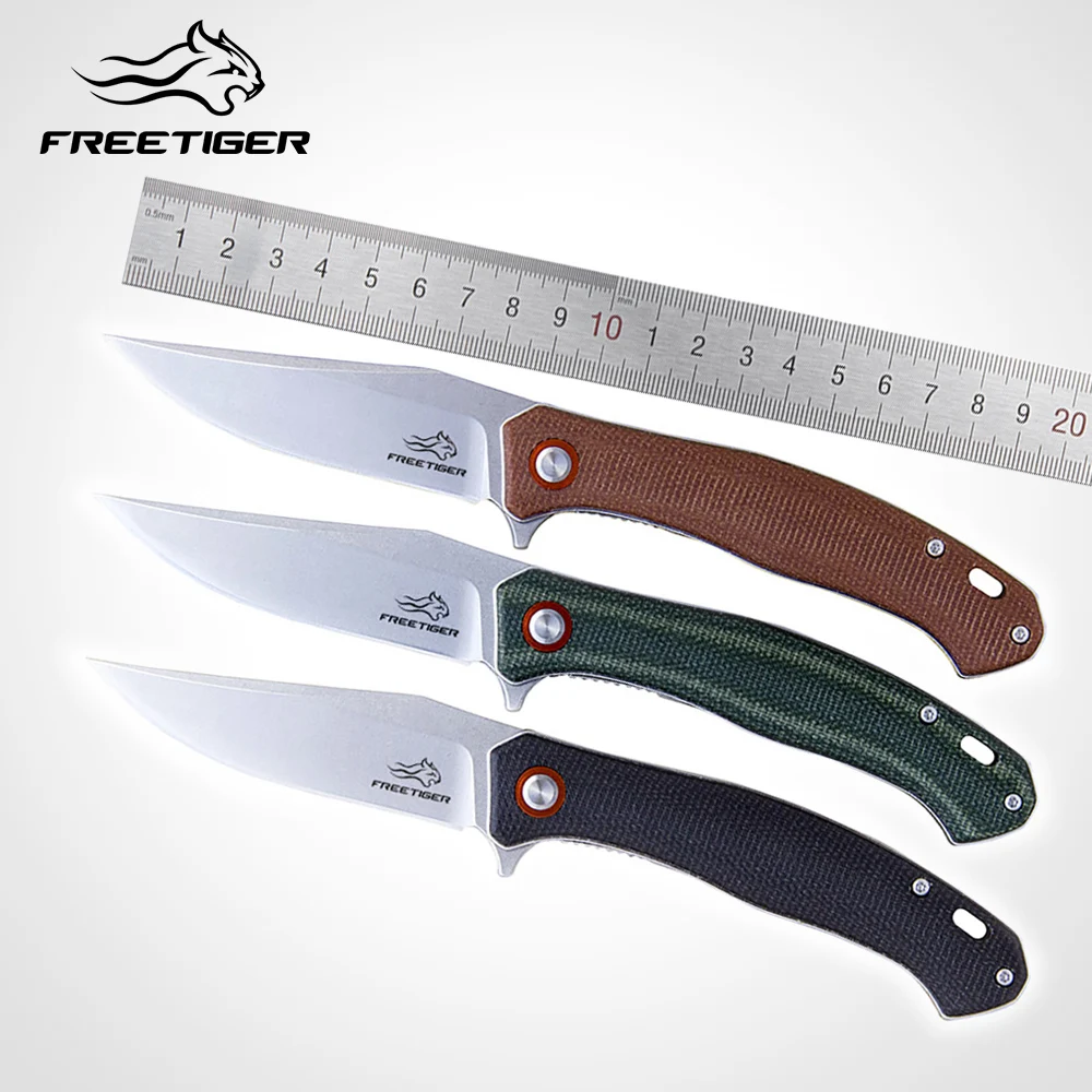 

FREETIGER Pocket Folding Knives Linen Handle Outdoor Camping Self-defence Fishing Hiking EDC Knife Kitchen Small Knife FT958