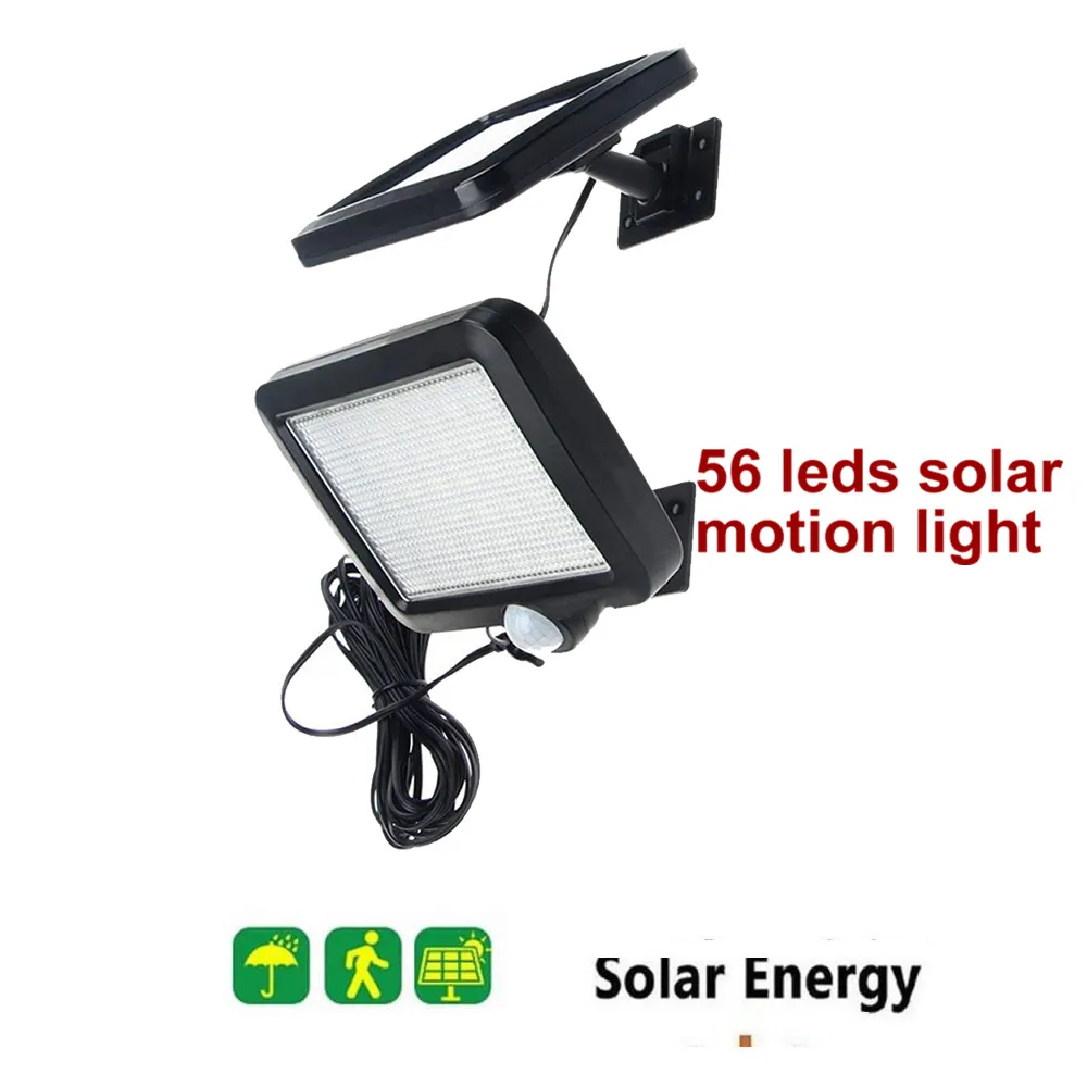 56 LED Solar Lamp Outdoor motion garden Solar Light street Wall+Lamp Infrared Sensor indoor home outdoor security yard spotlight