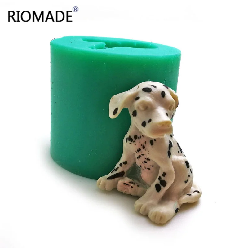 4-Stil gefleckter Hund Silikonform Tierdekorationswerkzeuge Kaninchen Affe Gorilla handgemachte Gips Kerzenform Harz Ornamente ﻿ – Detail 2