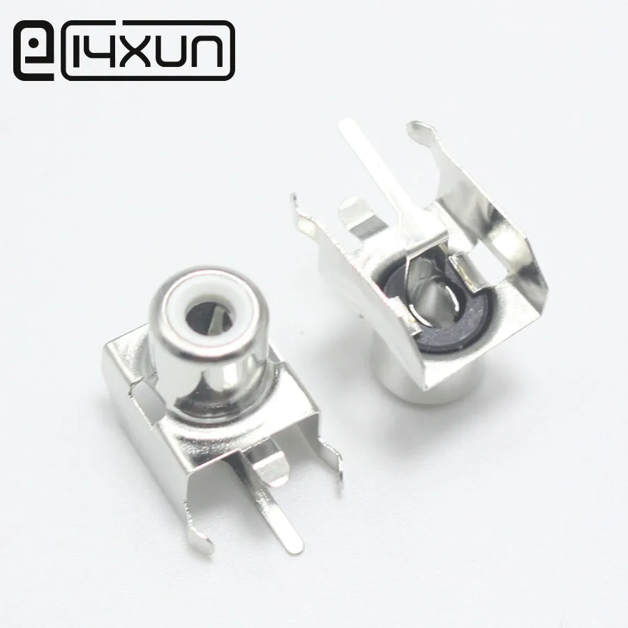 

4pcs New 1Pole 2Pin RCA Female Audio Video Plug AV Connector Socket Connector V1-8.4-3B White PCB Parts