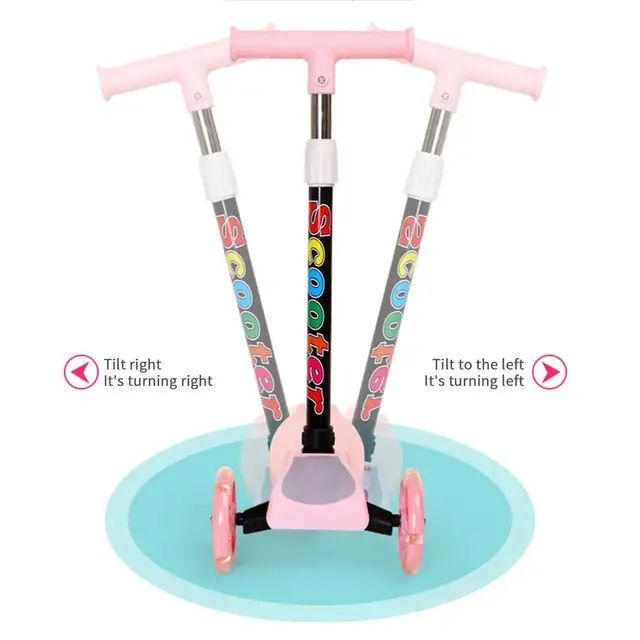 Doki Toy Folding Children Scooter 2-8 Years Old Three-wheel Flashing Skateboard Swing Car Indoor And Outdoor Children's Scooter 2