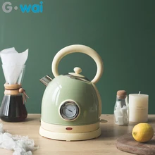 220V Нержавеющая сталь Электрический Чайник Ретро Кофе горшок дома 1850 Вт бойлер газовый котел водонагреватель с термометром 1.8L Ёмкость