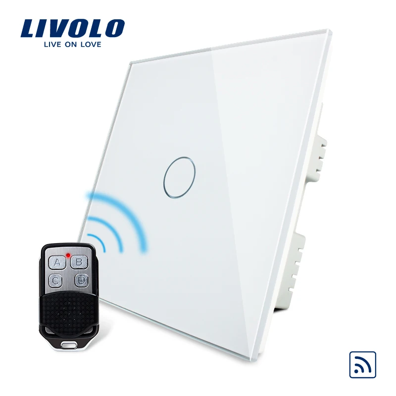 

Livolo UK Standard Wireless Switch With Remote Switch,touch wireless switch,with remote controller,AC 220-250V,C301R-61& RMT-02