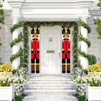 

Nutcracker Christmas Decorations - Outdoor Xmas Decor Nutcracker Banners For Front Door Porch Garden Indoor Exterior Kids Party