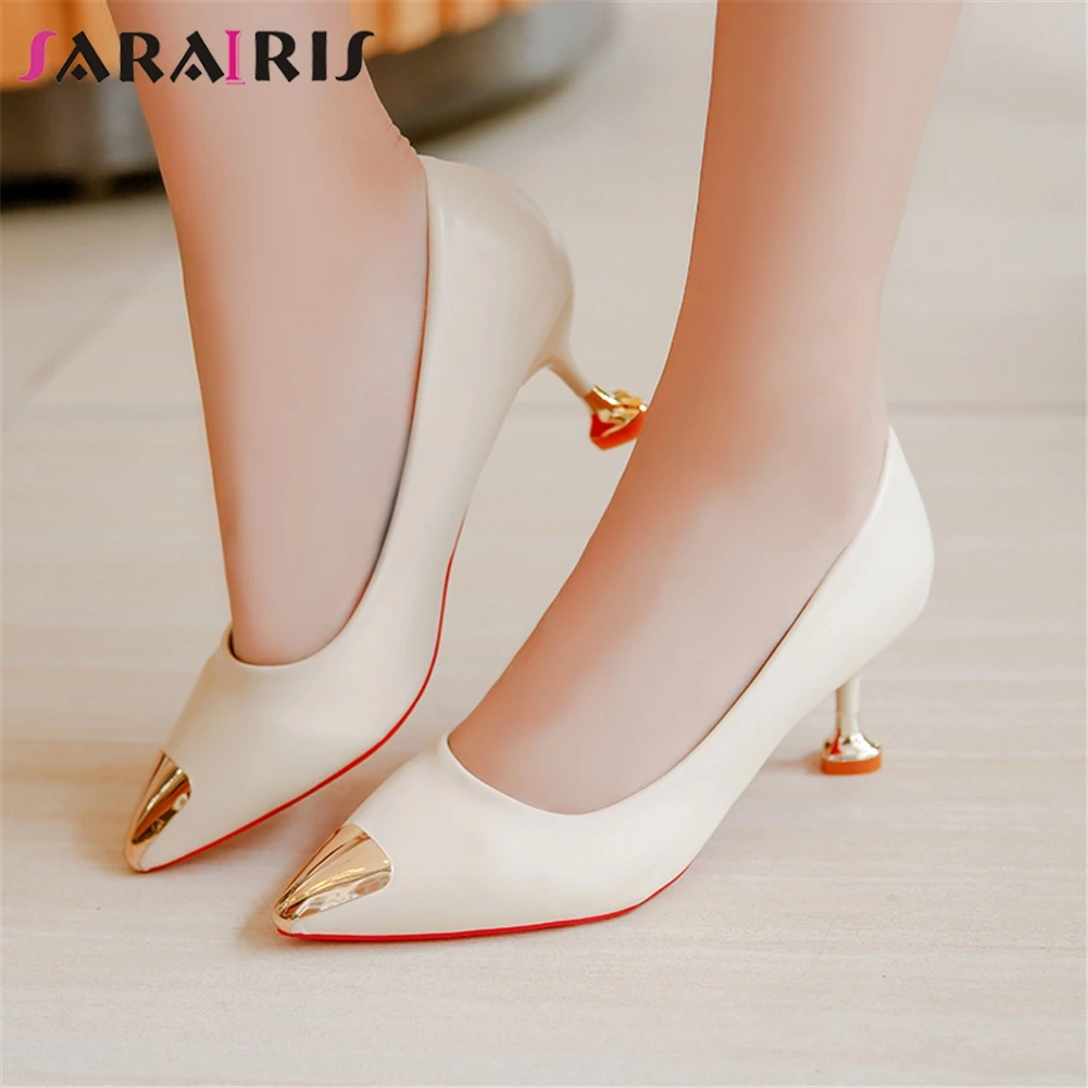 

SARAIRIS New On Sale Ladies 2020 Spring Autumn Party Wedding Pumps Thin High Heels Pumps Women Fashion Shallow Shoes Woman