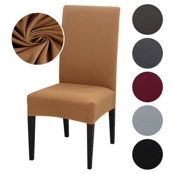

1/2/4/6pcs Solid Color Chair Cover Spandex Stretch Slipcovers Chair Protection Covers For Dining Room Kitchen Banquet Hotel Hot