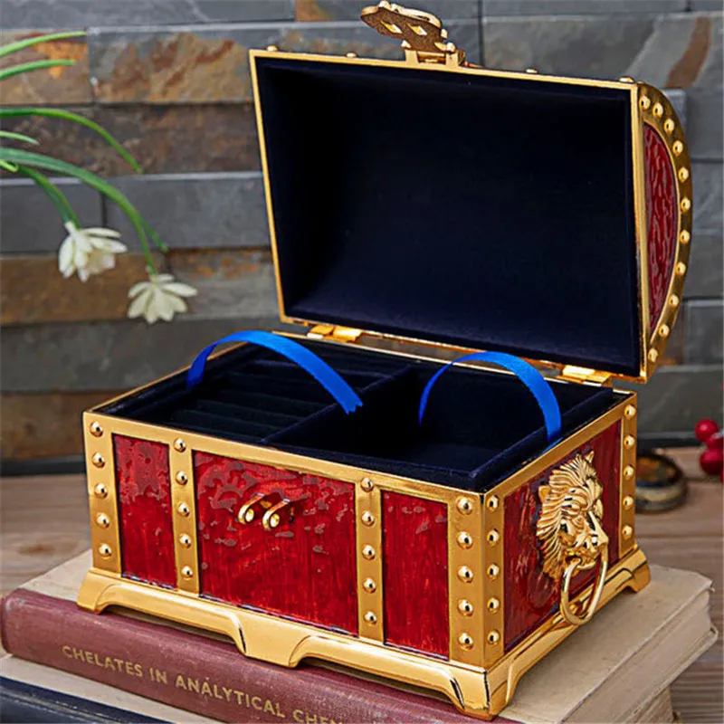 Creative European Vintage Multi-Layer Locked Jewelry Box Treasure Box Wedding Gift Home Decoration Collection
