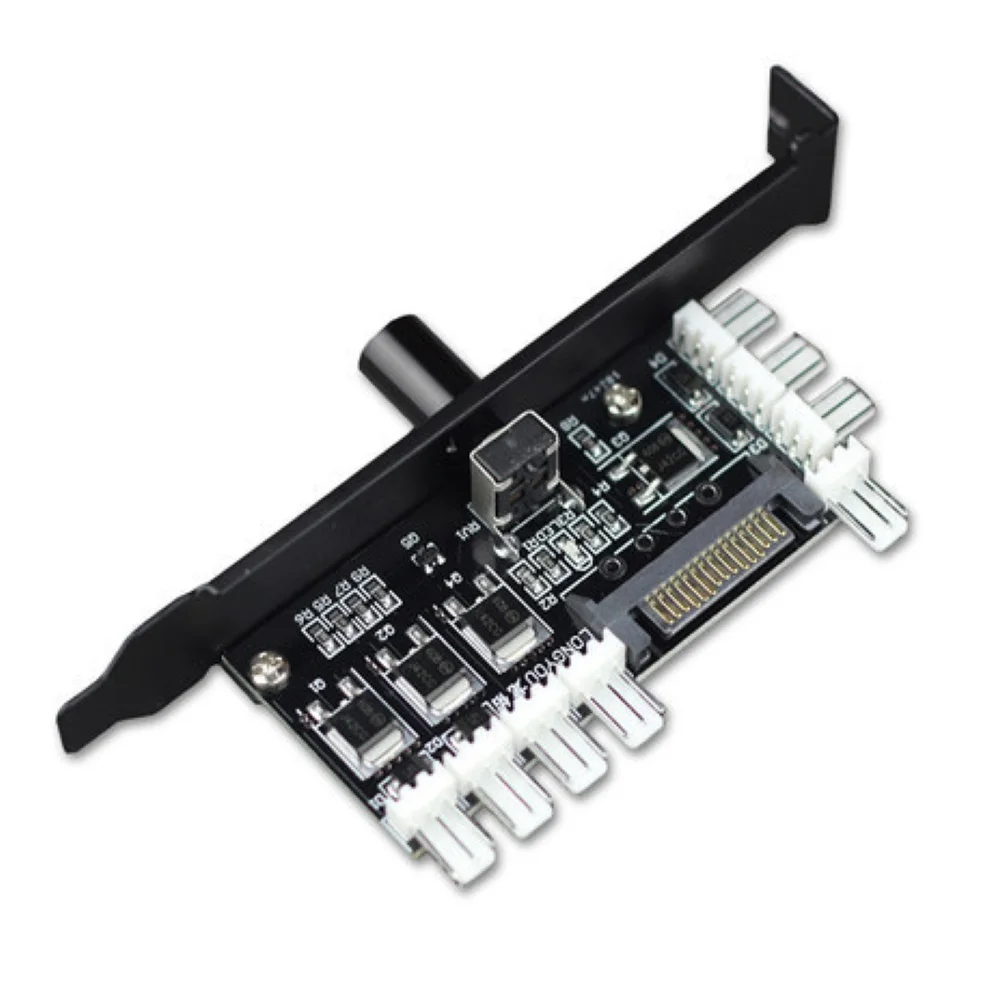 8-канальный сетевой видеорегистратор SATA/4Pin настольный компьютер чехол металлический Процессор Скорость вентилятора контроллер регулятор вентилятора разъем PCI Установка для различных 3Pin вентилятор