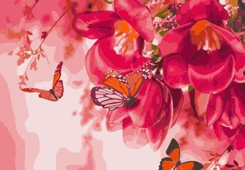 

DIY Painting By Numbers Flowers Canvas Drawing Figure Oil Painting HandPainted Home Decor Gift 40*50cm