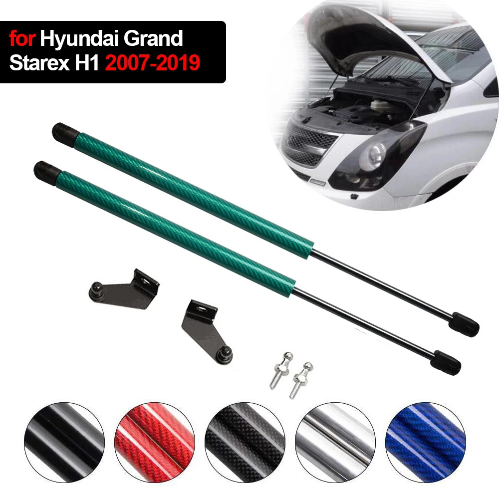 

For Hyundai H-1 Grand Starex TQ 2007-2017 Front Hood Bonnet Carbon Fiber Modify Gas Struts Shock Damper Lift Supports Absorber