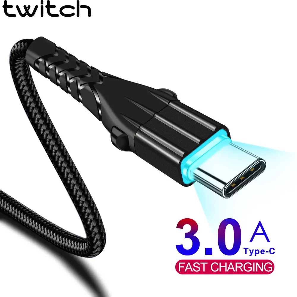 Kabel Twitch 3A USB Type C za $0.18 / ~0.71zł